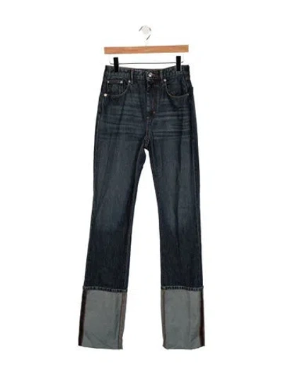 Pre-owned Sportmax High-rise Straight Leg Jeans In Blue
