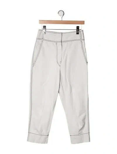 Pre-owned Sportmax High-rise Straight Leg Jeans In Neutrals