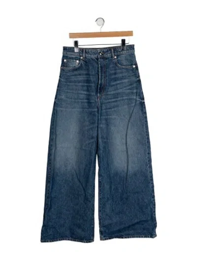 Pre-owned Sportmax High-rise Wide Leg Jeans In Blue