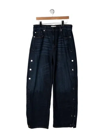Pre-owned Sportmax High-rise Wide Leg Jeans In Blue
