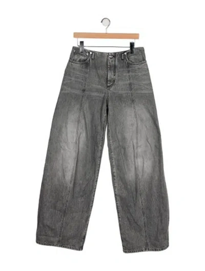 Pre-owned Sportmax High-rise Wide Leg Jeans In Gray