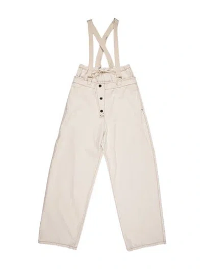 Pre-owned Sportmax High-rise Wide Leg Jeans In Neutrals