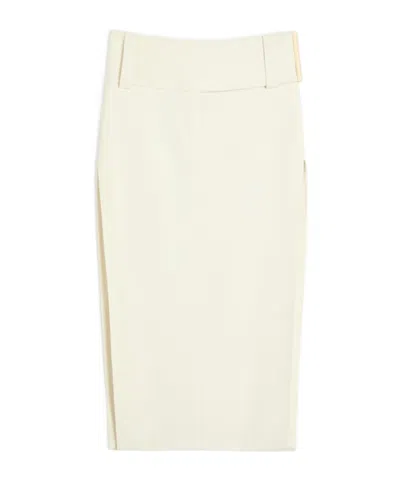 Sportmax High-waisted Belted Midi Skirt In Neutral