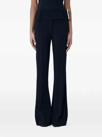 Sportmax High-waisted Flared Trousers In Blue