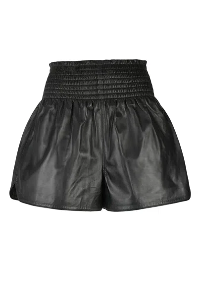 Sportmax Elastic Waist Shorts In Black