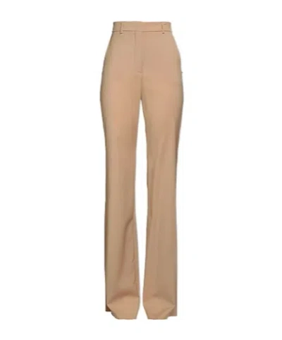Sportmax High-waisted Slightly Flared Dress Pants In Nude