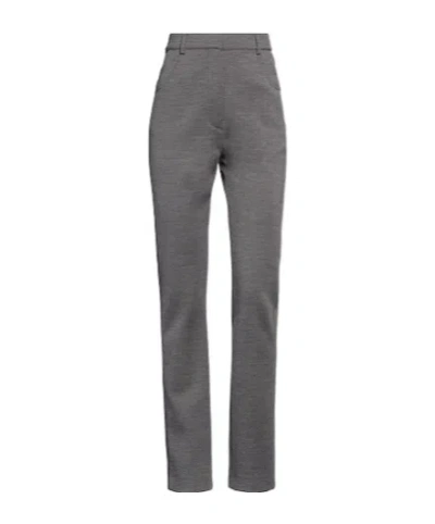 Sportmax High-waisted Straight-leg Pants In Gray