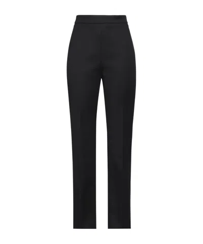 Sportmax High-waisted Straight-leg Pants In Black
