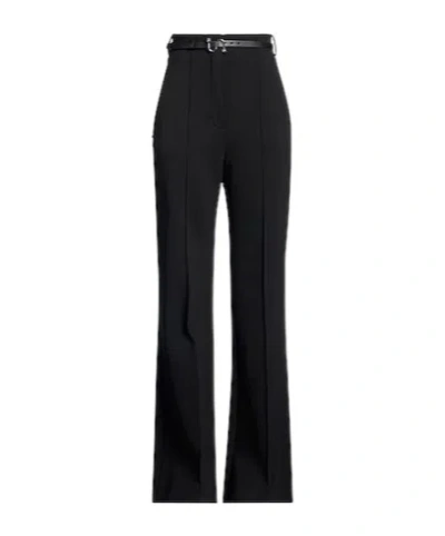 Sportmax High-waisted Wide-leg Trousers In Black