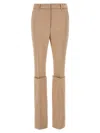 Sportmax Straight Leg Trousers With Pockets And Belt Loops In Beige