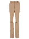 Sportmax Straight Leg Trousers With Pockets And Belt Loops In Neutral