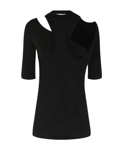 Sportmax Hollow T-shirt In Black