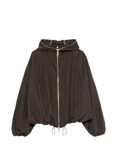 Sportmax Hooded Jacket In Black