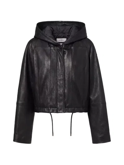 Sportmax Hooded Jacket In Black