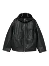 Sportmax Hooded Zip-up Jacket In Black