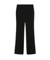 Sportmax Horn Shaped Wool Casual Pants In Black