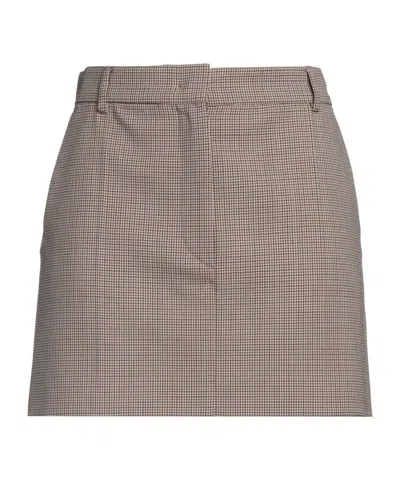 Sportmax Houndstooth Pencil Skirt In Brown