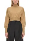 Sportmax Beige Ululato Turtleneck Sweater In Beige