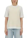 Sportmax Women's Ululo Layered T-shirt Cream In White