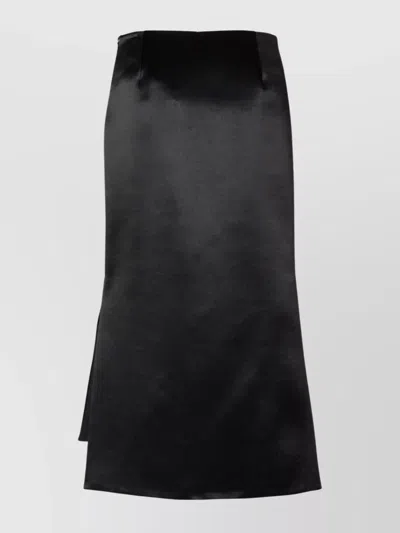 Sportmax 'hudson' Asymmetrical Hem High Waist Skirt In Black