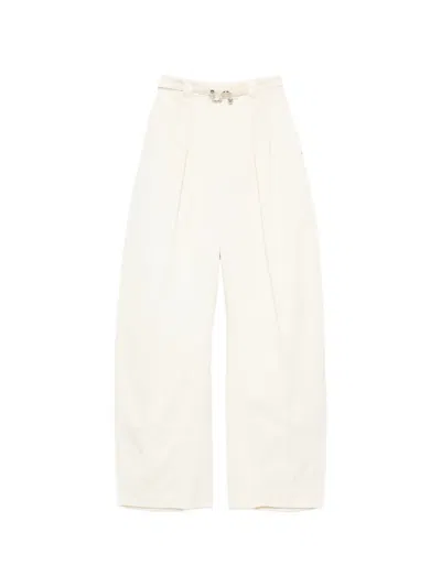 Sportmax Idoneo Belt Pleated Pallazo Pants In Neutral
