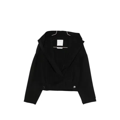 Sportmax Idoneo Hooded Drop-shoulder Jacket In Black