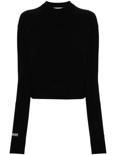 Sportmax Black Wool Crewneck Sweater