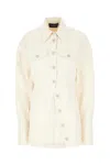 Sportmax Ivory Denim Shirt In Ecru