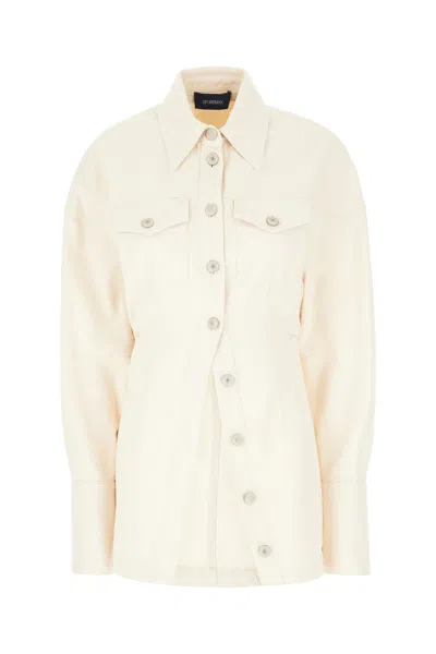 Sportmax Ivory Denim Shirt In Neutrals