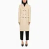 SPORTMAX SPORTMAX IVORY DOUBLE-BREASTED COAT