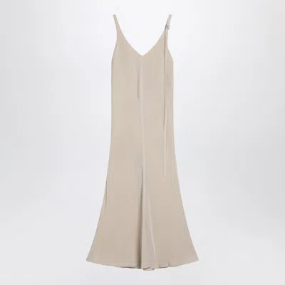 Sportmax Ivory Dress With Adjustable Strap In Brown