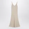 Sportmax Ivory Dress With Adjustable Strap In Multi