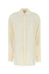 Sportmax 'silk Shirt With Long Sleeves And Collar' In Avorio