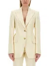 Sportmax Single-breasted Two-button Jacket In Beige