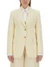 Sportmax Single-breasted Two-button Jacket In Ivory