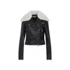 Sportmax Toscana Cropped Leather Biker Jacket In Black
