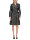 Sportmax Double Breasted Jacket Belted Waist In Black