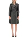 Sportmax Double Breasted Jacket Belted Waist In Black