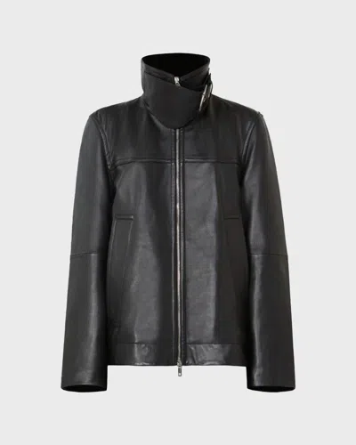 Sportmax Jacket Leather Spxciocca In Black