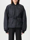 Sportmax Zebu Hourglass Pufer Jacker Eco Leather Belt Coats Black In Black