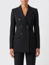 Sportmax Double-breasted Jacket Featuring Button Detailing In Black