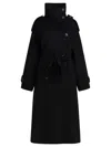 Sportmax Virgin Wool Long Coat Jackets And Coats Black In Black