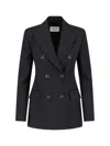 Sportmax Double-breasted Tailored Blazer With Classic Lapels In Multi