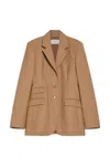 Sportmax Wool Blend Tailored Fit Jacket In White