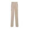 Sportmax Jacopo Cargo Beige Viscose Pants