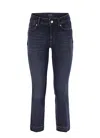 Sportmax Logo Patch Cropped Jeans In Blue