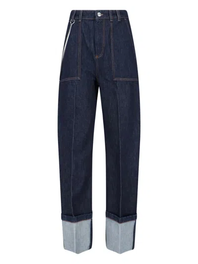 Sportmax Chain Straight Jeans In Blue