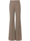 Sportmax Checked Flared Trousers In Brown