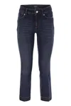 Sportmax Logo Patch Cropped Jeans In Navy