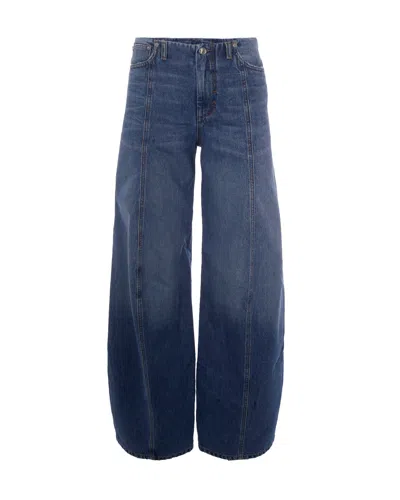 Sportmax Jeans Oversize Dora Blu Notte In Multi